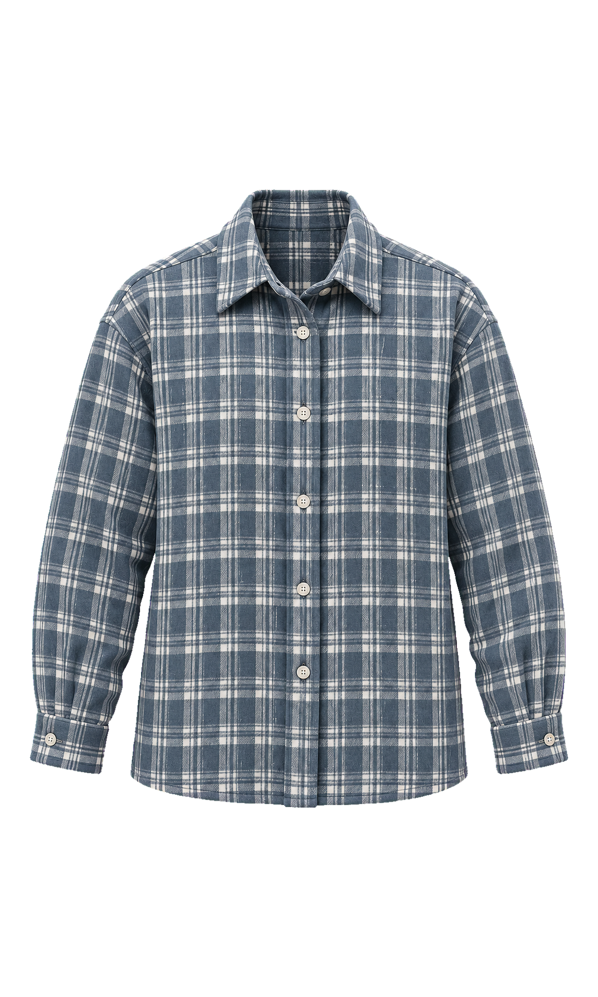 Wool-Blend Check Overshirt