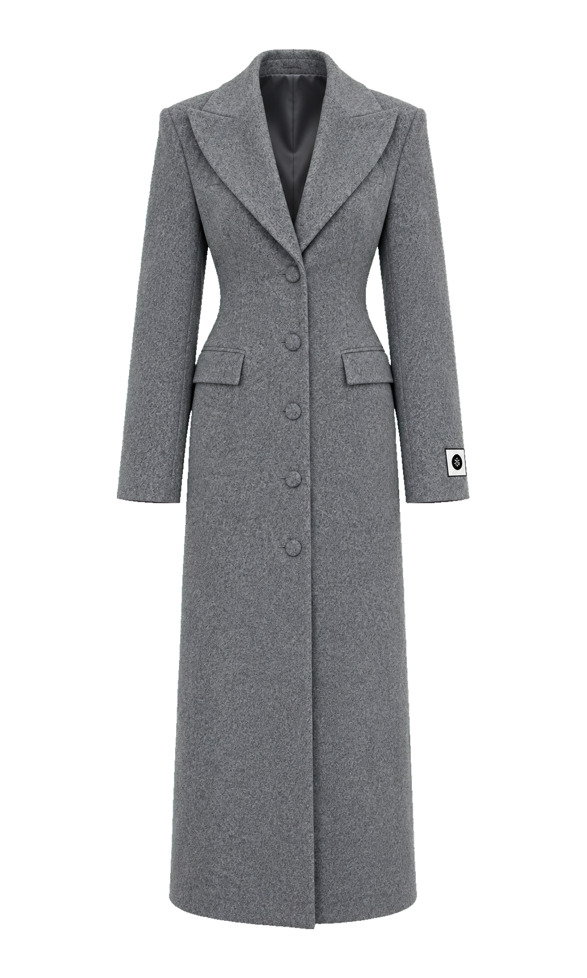 Tailored Maxi Coat with Shaped Waist