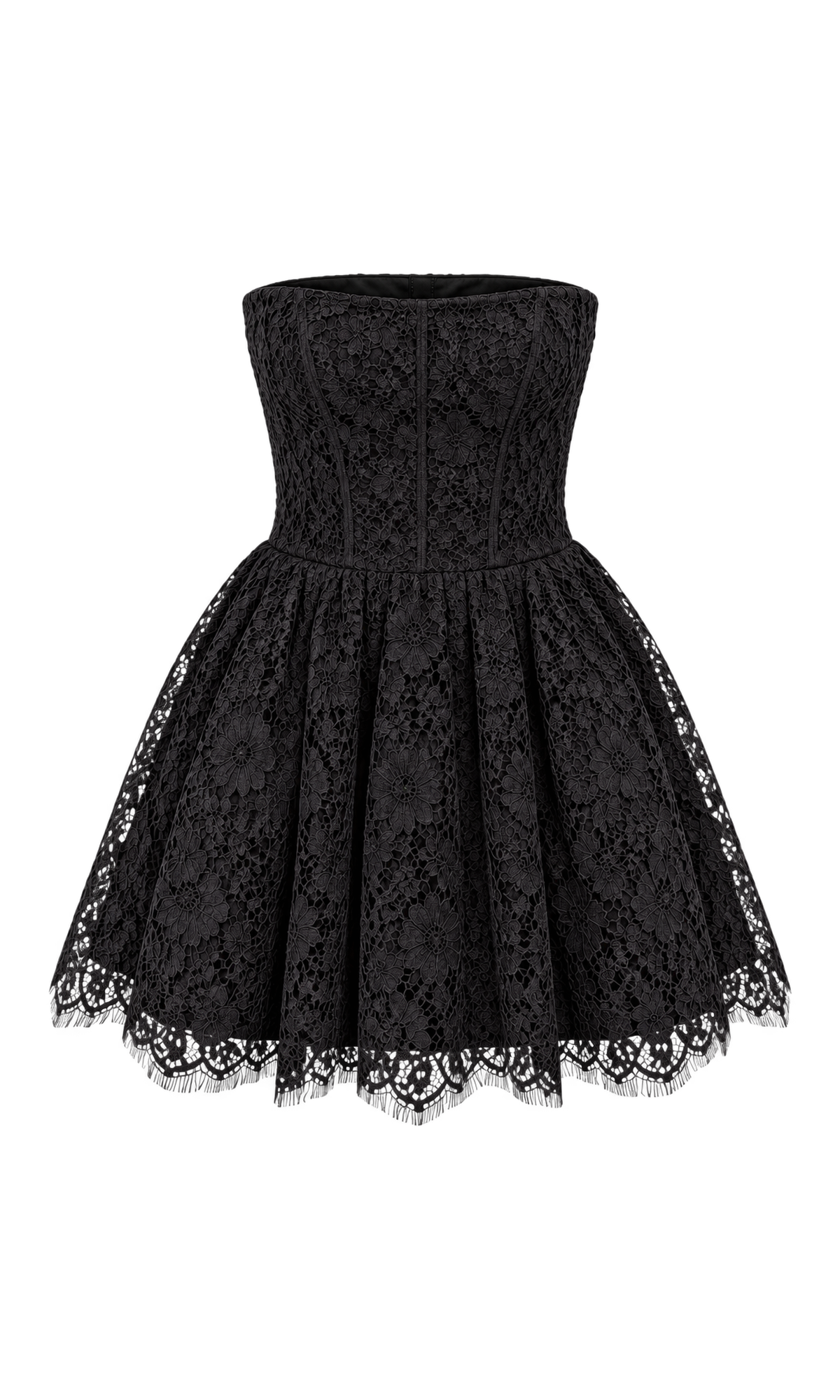 Strapless Lace Mini Dress