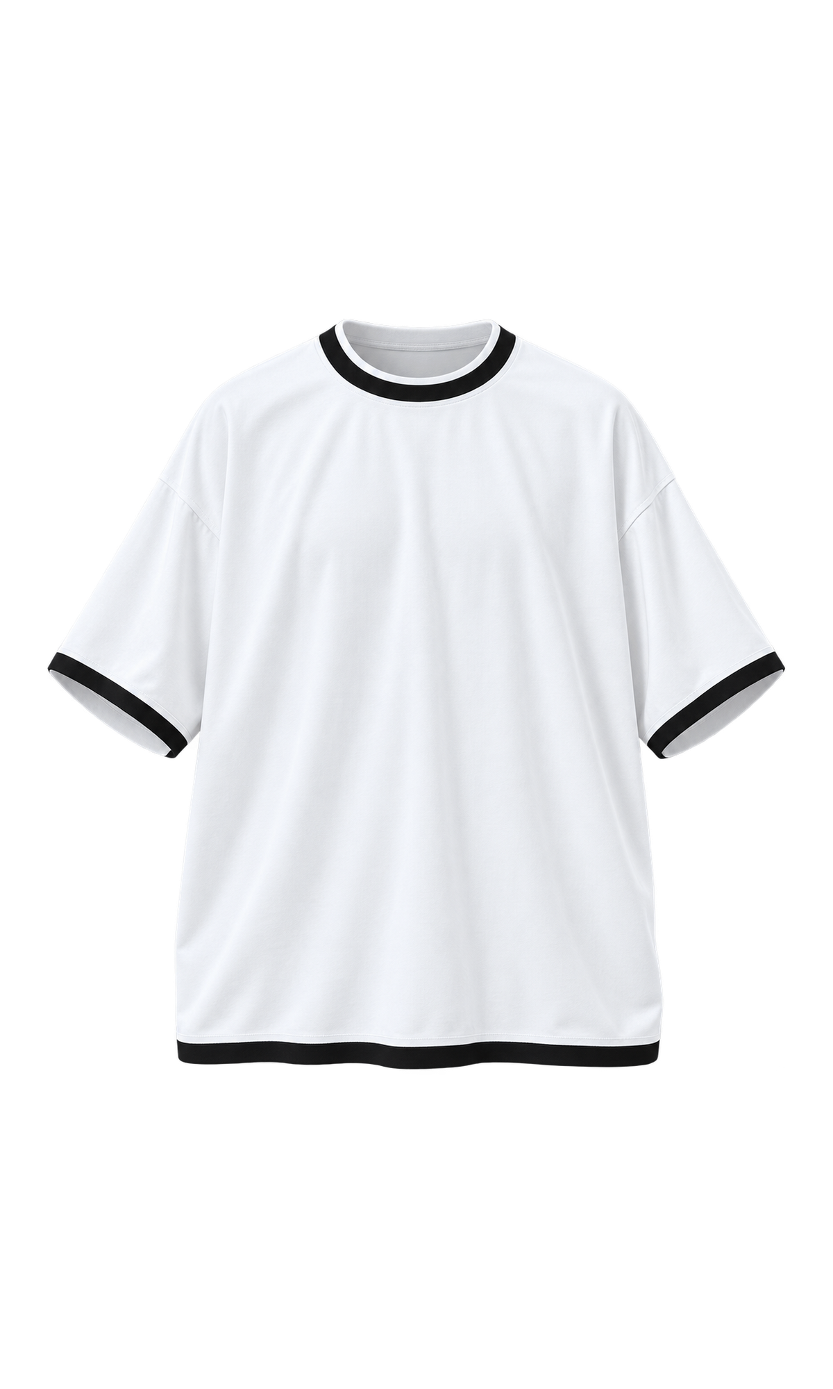 Oversized Contrast-Trim T-Shirt