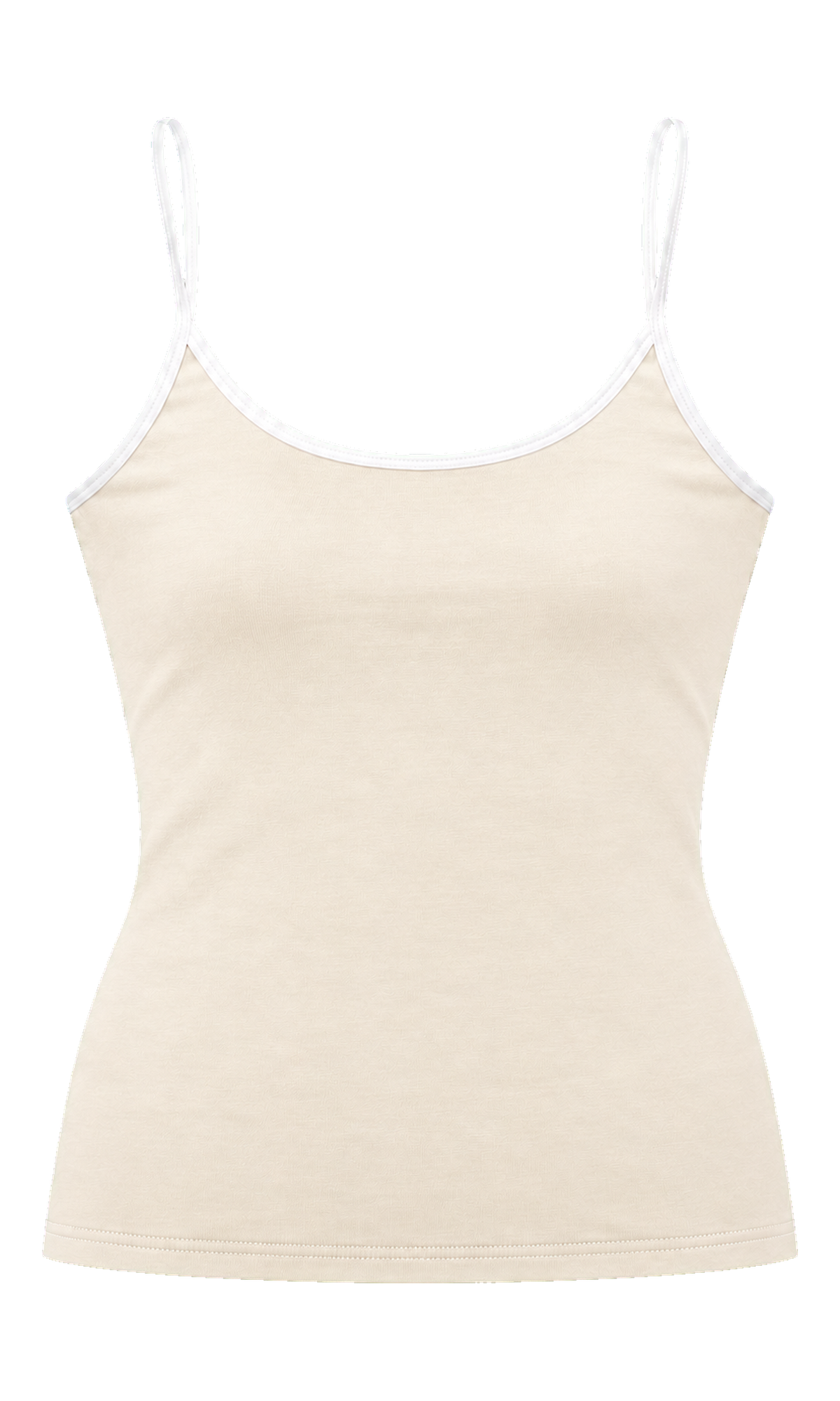 Contrast-Trim Scoop-Neck Cami