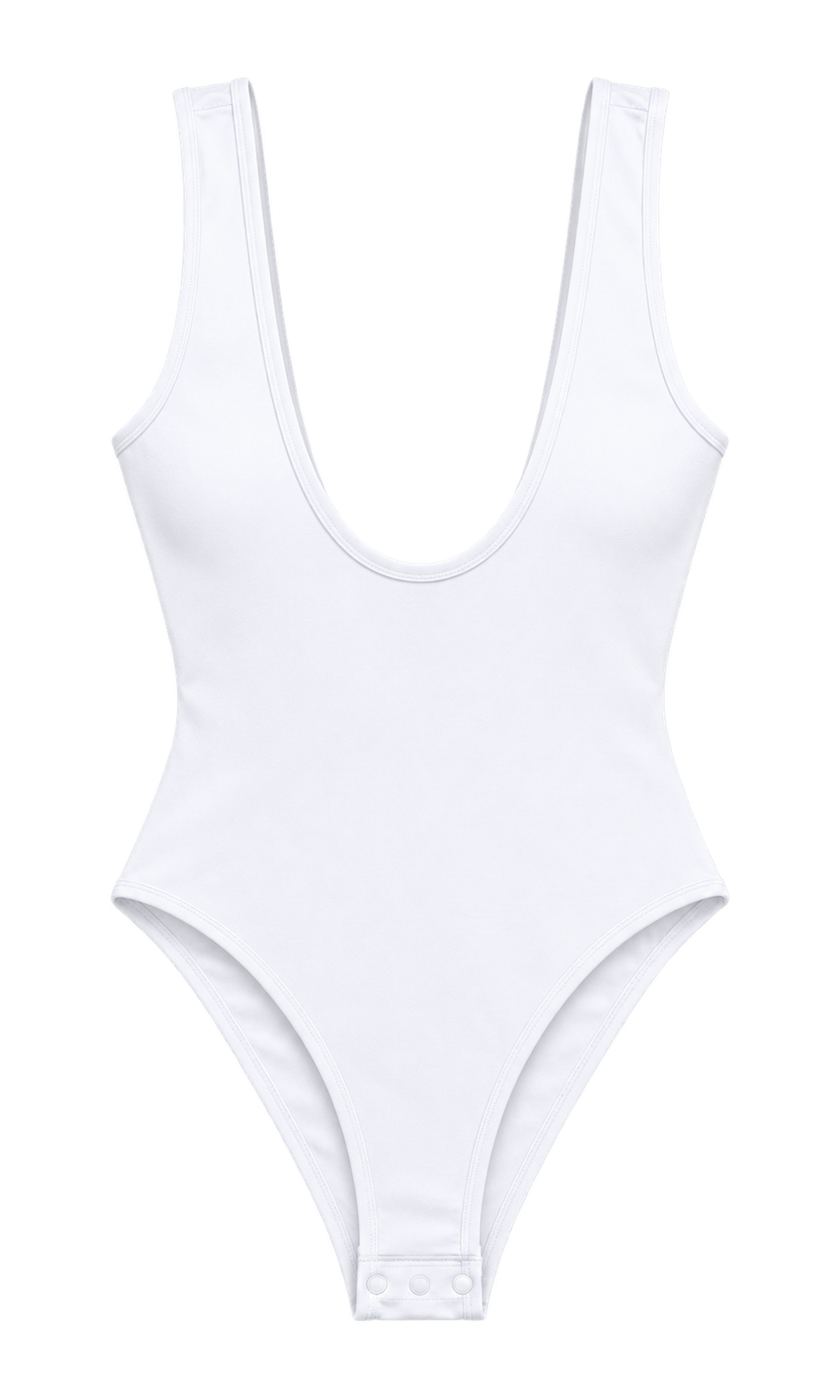 Scoop-Neck Stretch-Cotton Bodysuit