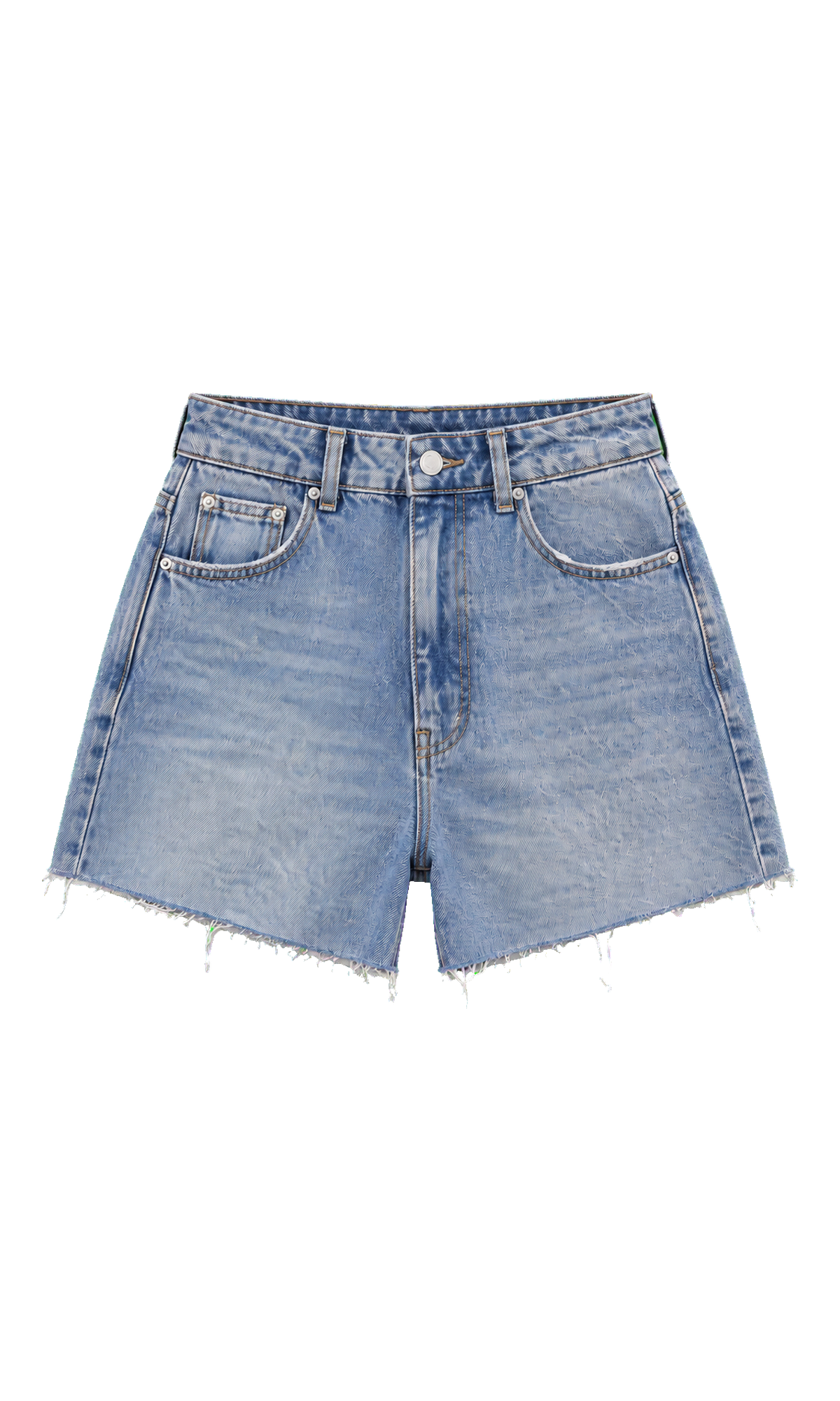 Frayed-Hem Denim Shorts