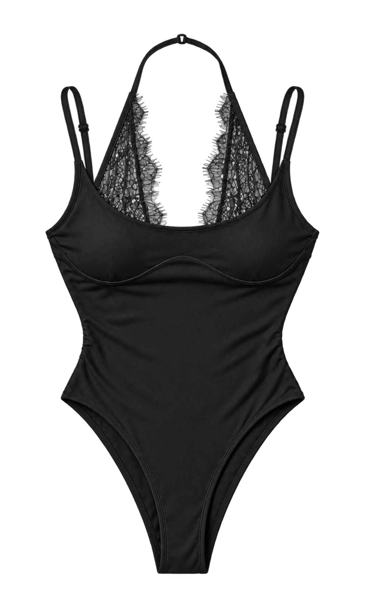 Lace-Halter Cami Bodysuit