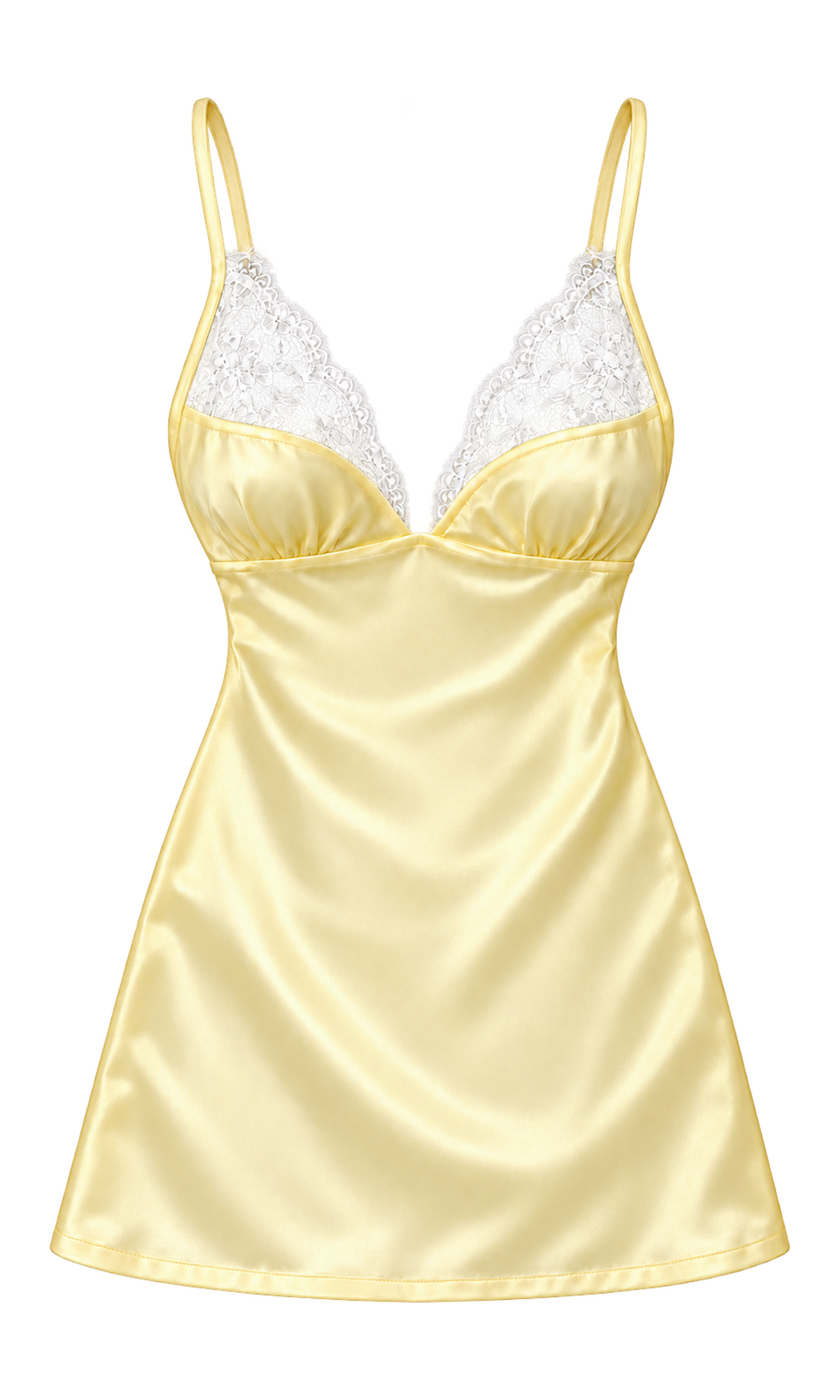 Lace-Cup Mini Slip Dress