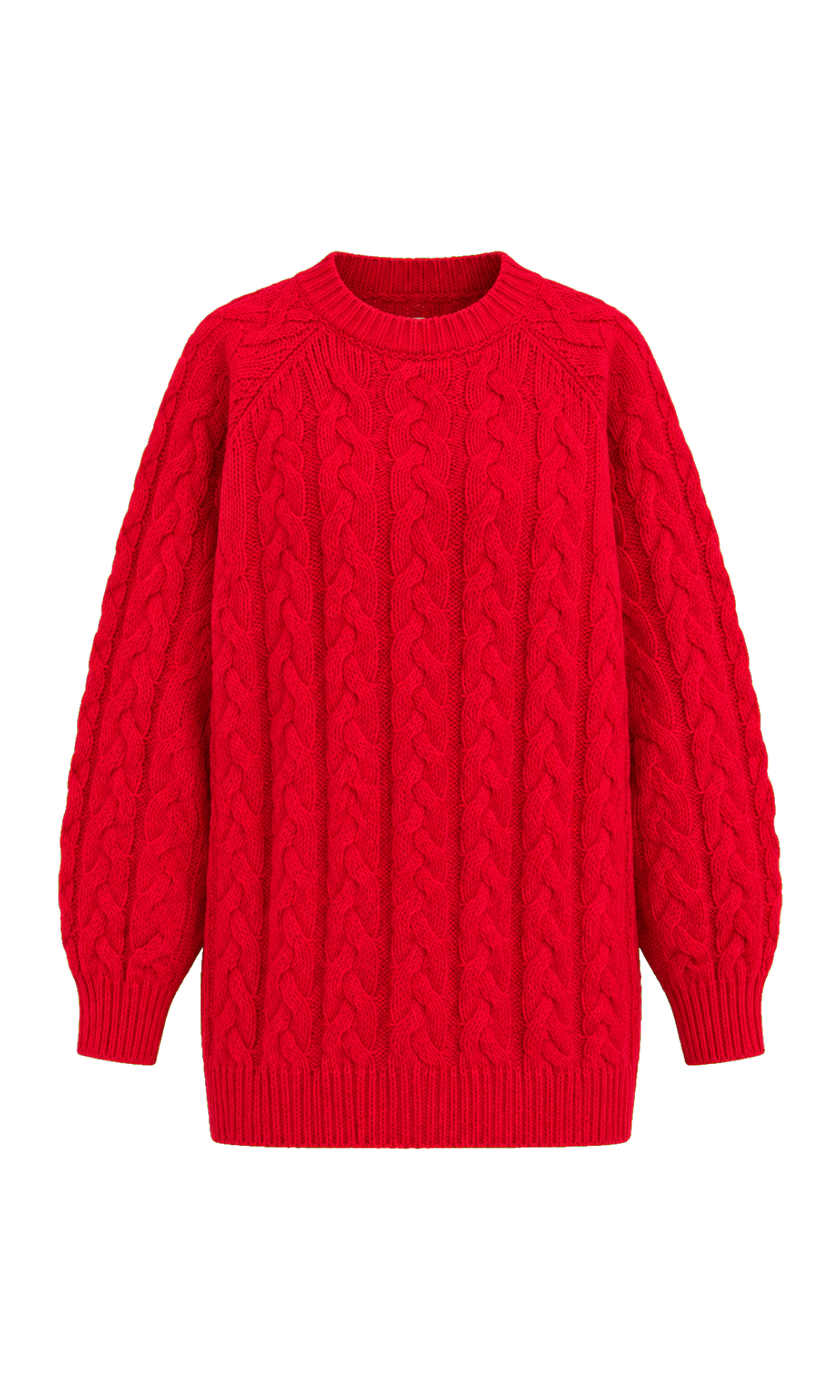 Relaxed Cable-Knit Crew-Neck Sweater
