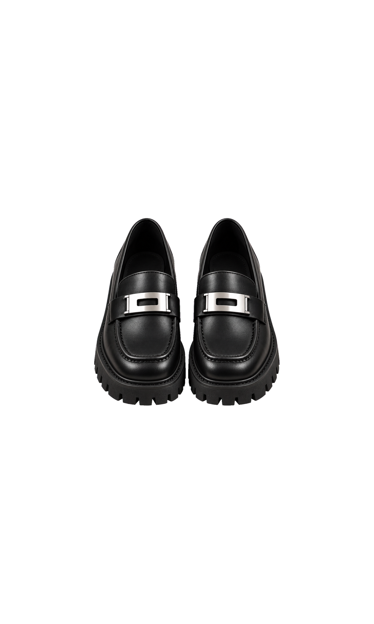 Loafer mit grober Profilsohle und Metalldetail