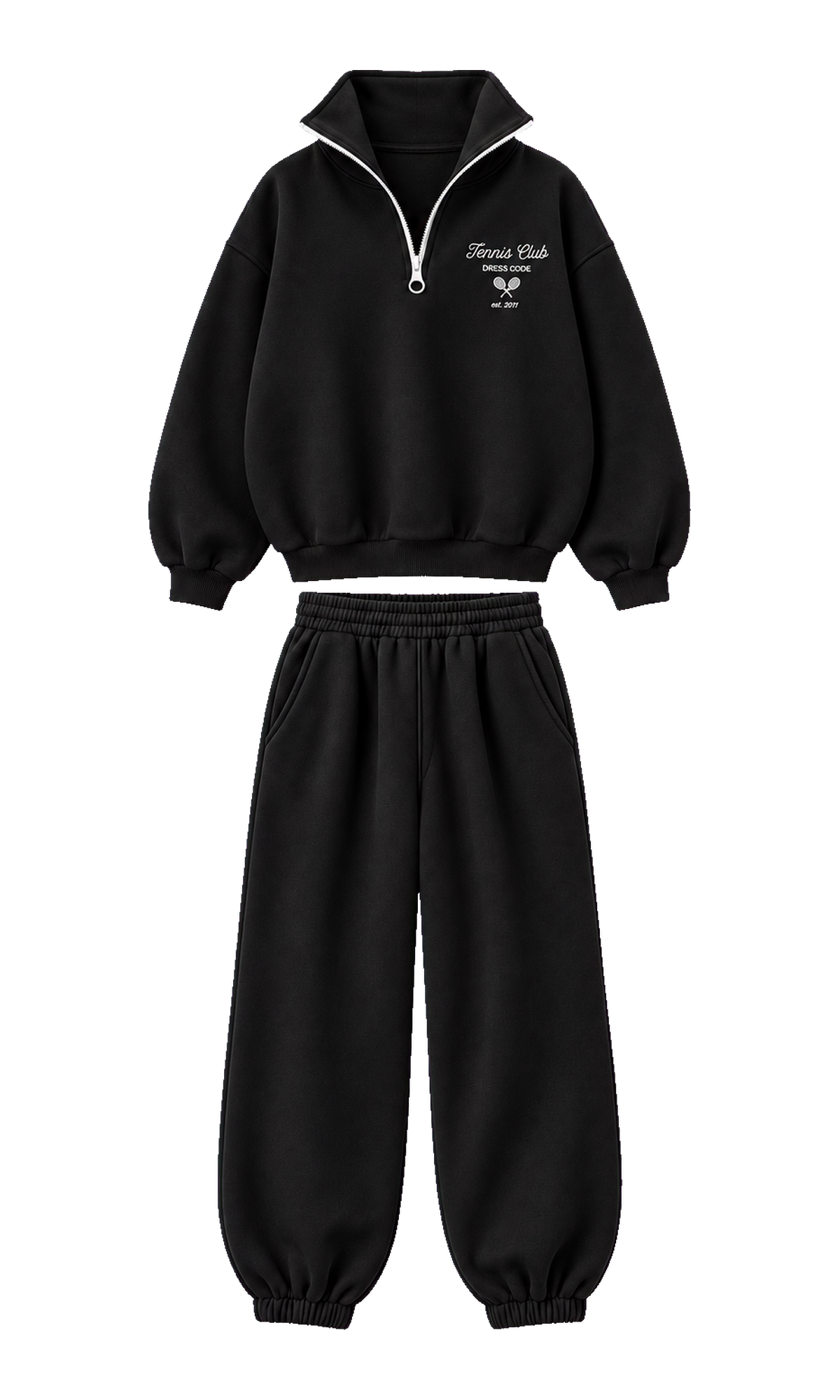 Half-Zip Sweatshirt and Cuffed Jogger Set