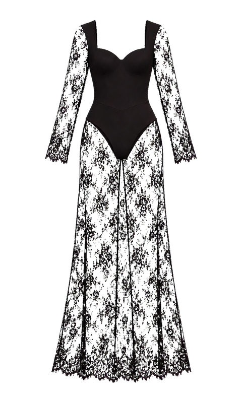 Sweetheart Lace Maxi Dress