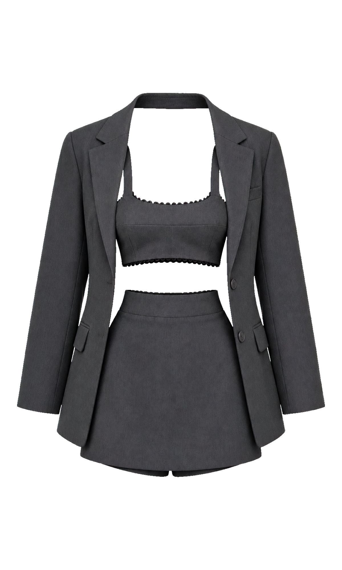 Tailored Blazer, Bralette and Skort Set