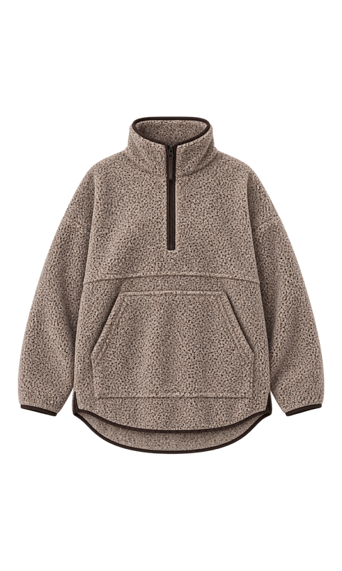 Speckled Quarter-Zip Pullover