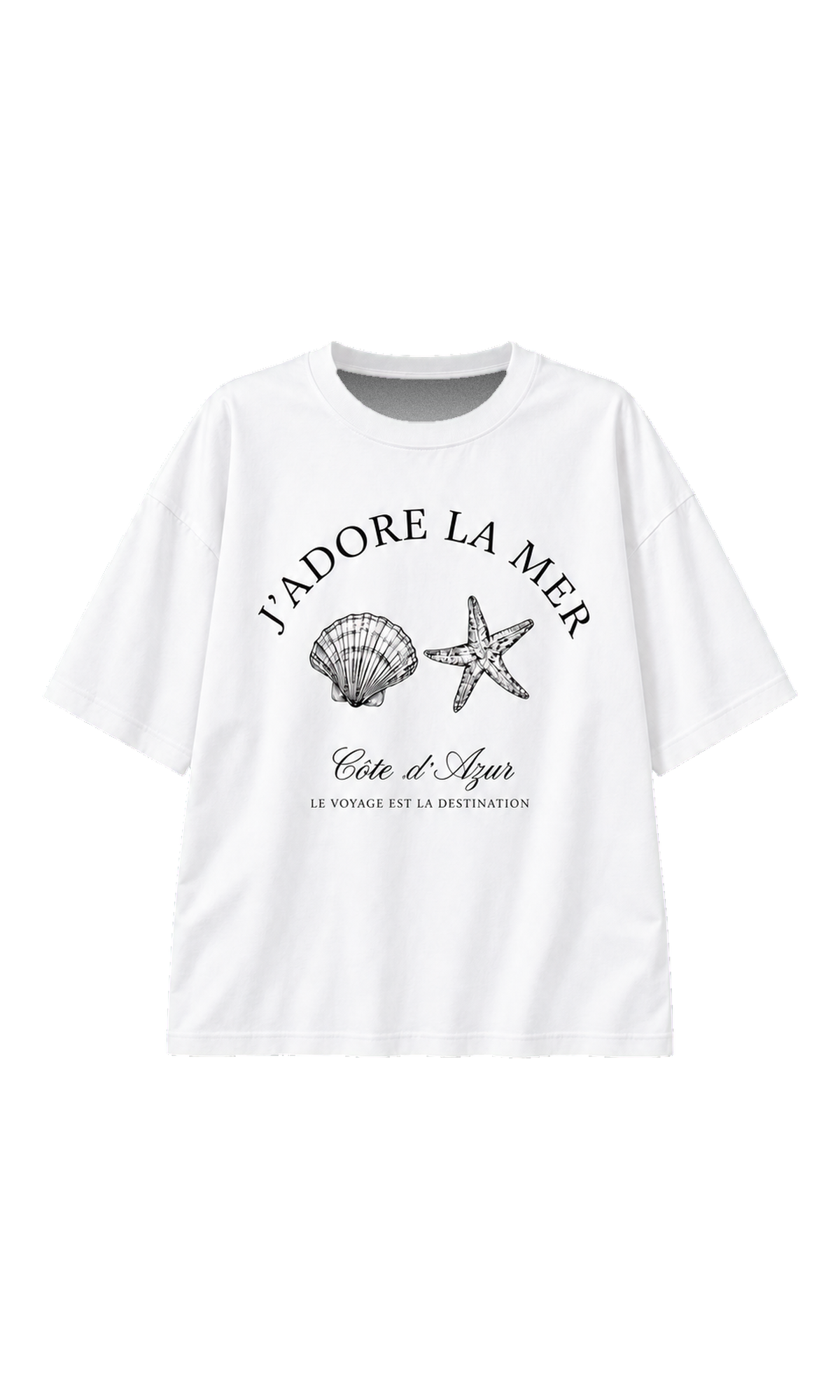 Oversized J’adore La Mer Graphic Cotton Tee