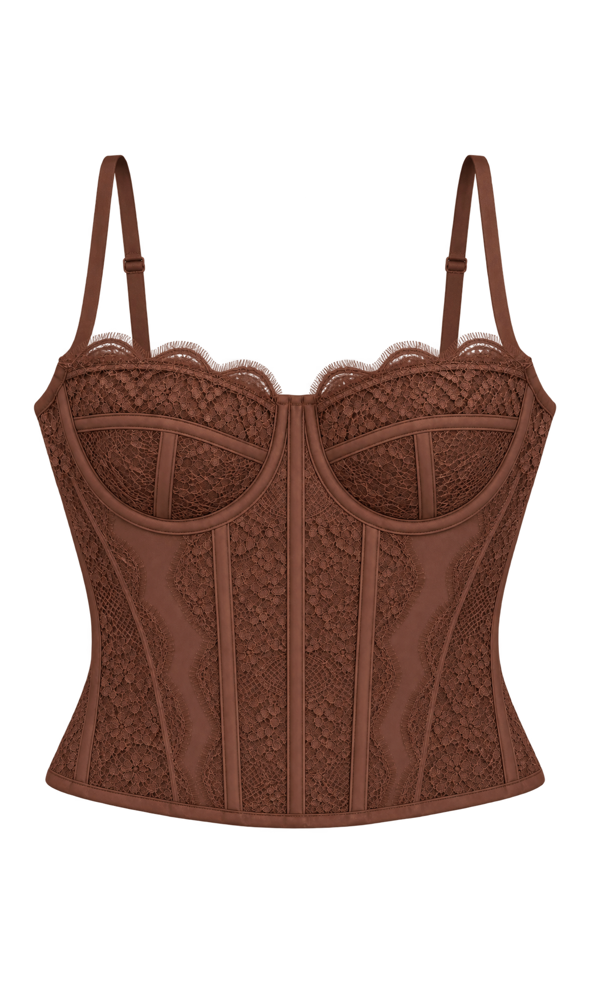 Lace Corset Top with Hook Back