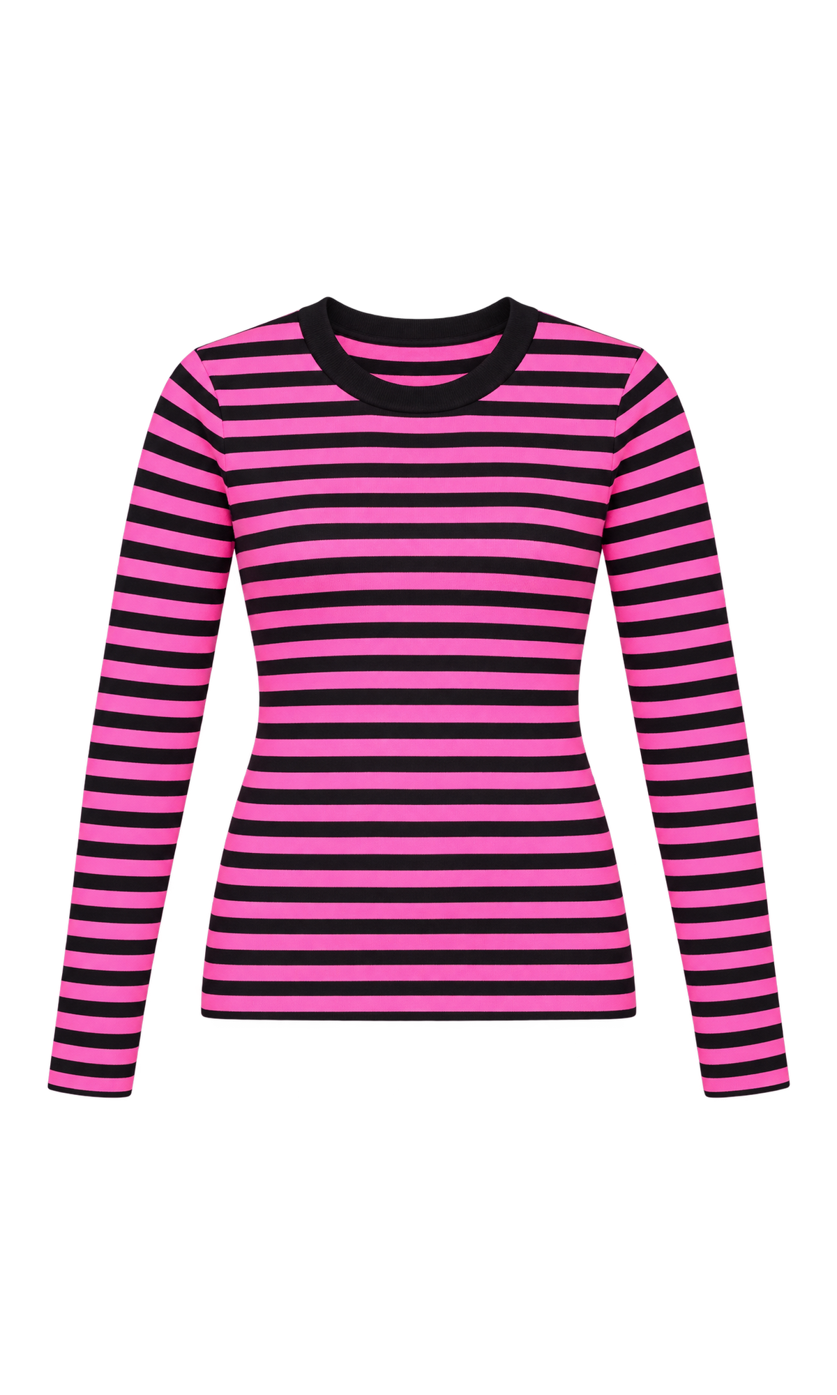 Striped Crew-Neck Long-Sleeve Top