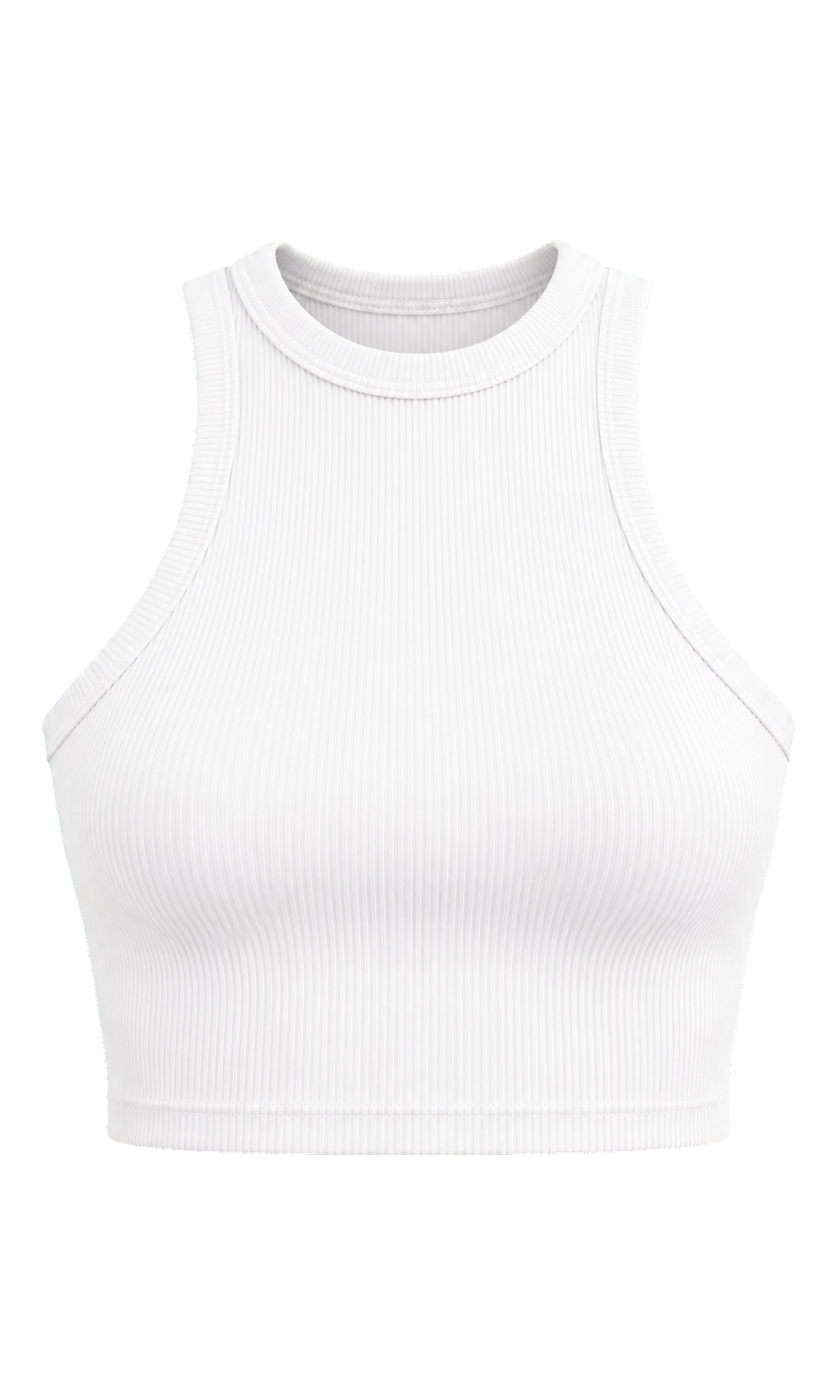 Ribbed Racer Crop Tank