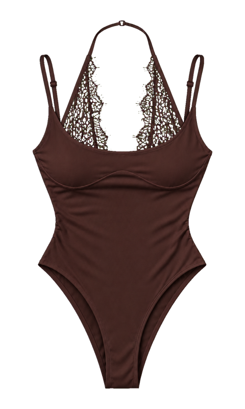 Lace-Halter Cami Bodysuit