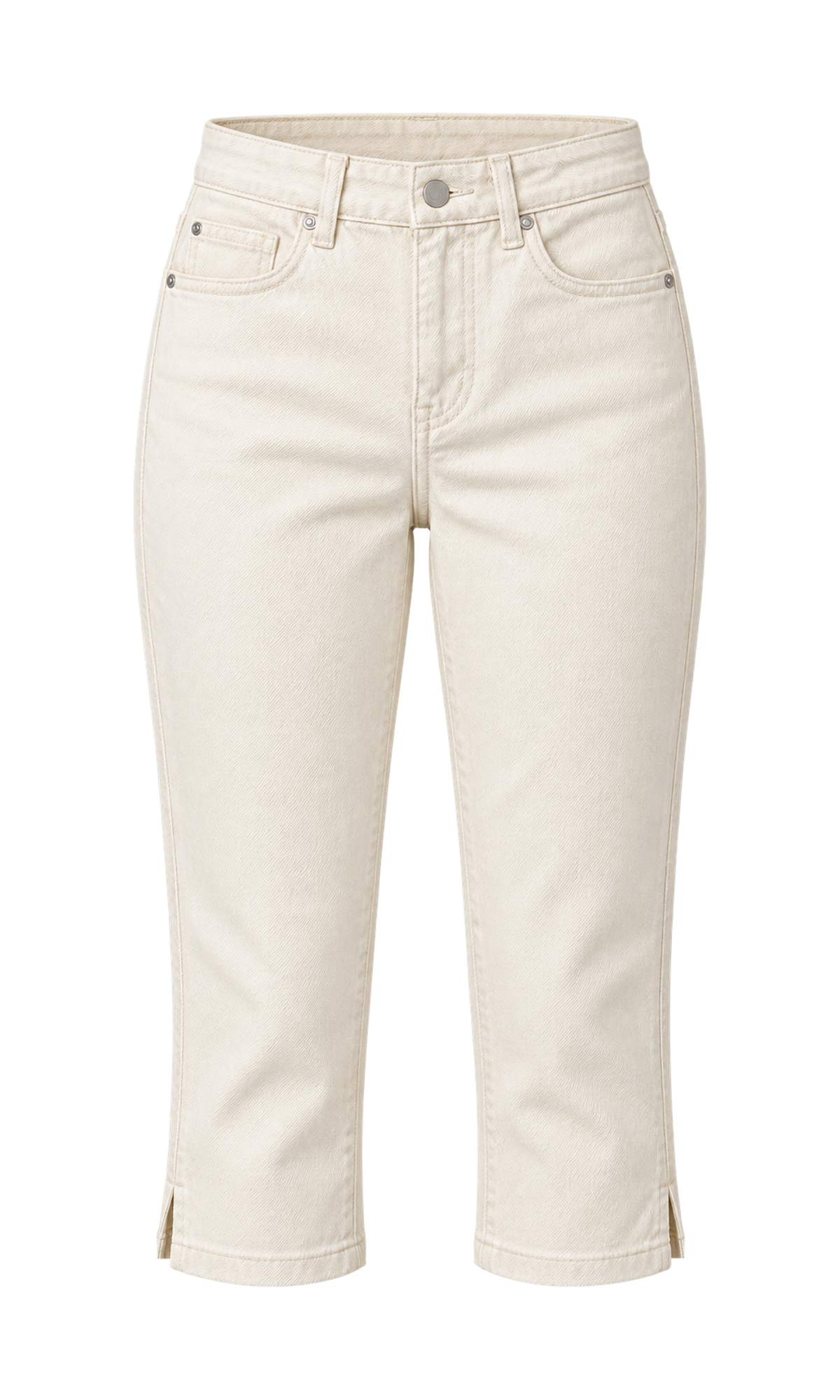 Straight-Leg Denim Capris