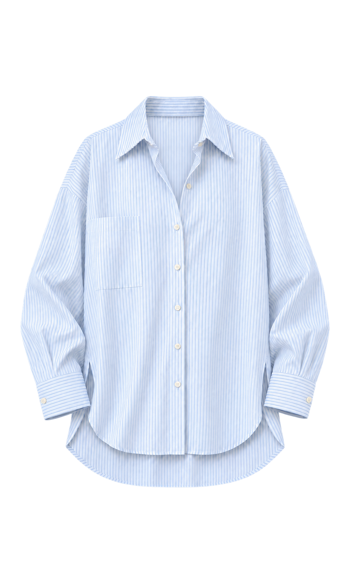 Oversized Curved-Hem Shirt