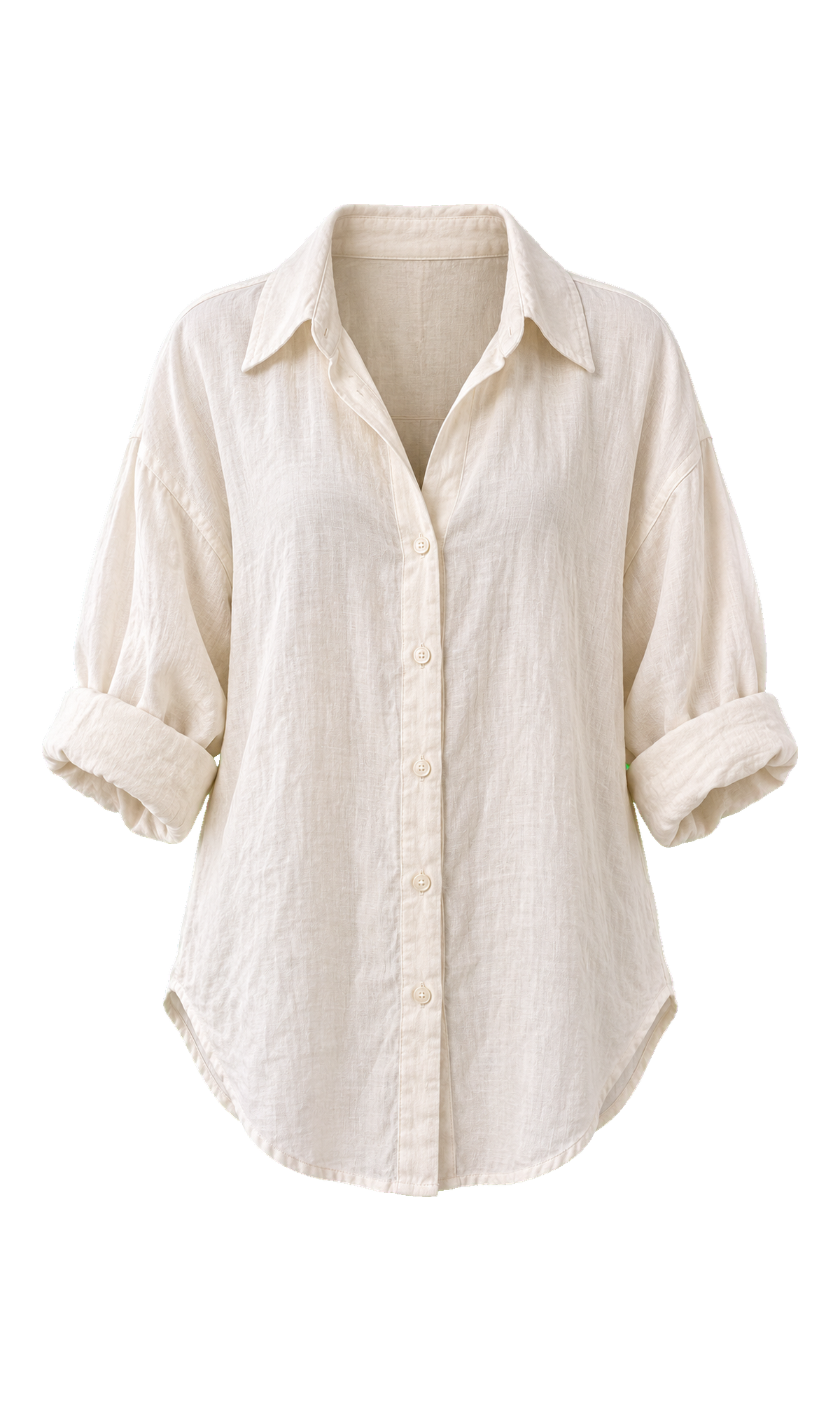 Oversized Linen Button-Up Shirt