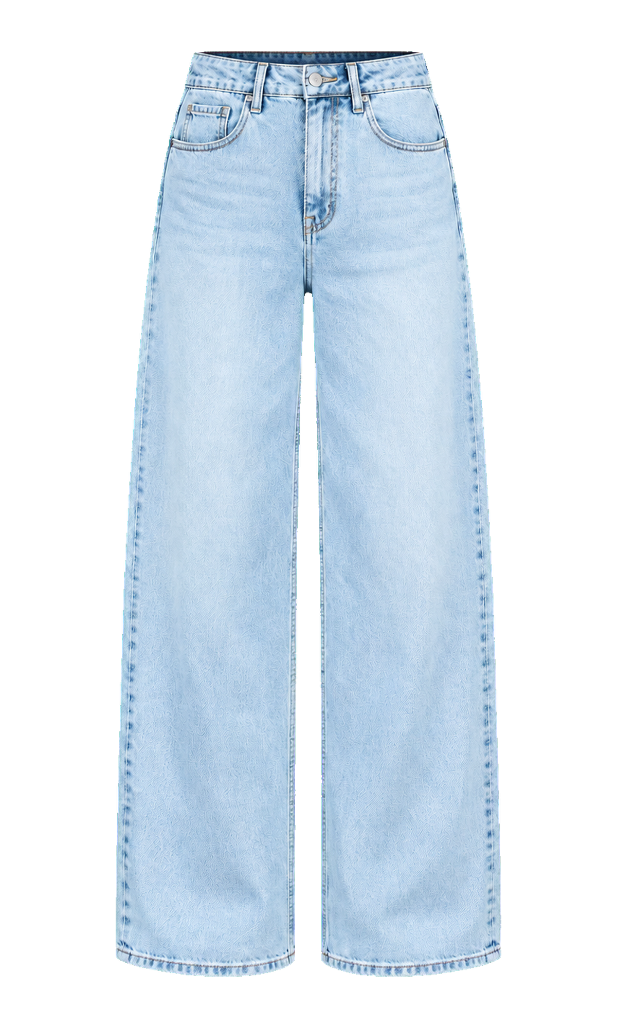 Wide-Leg Cotton Jeans with Tic-Tac-Toe Pocket