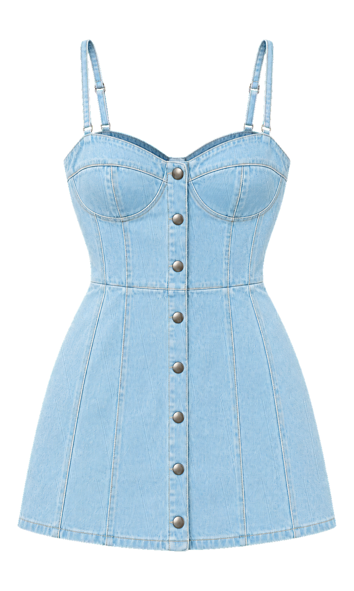 Denim Bustier Mini Dress