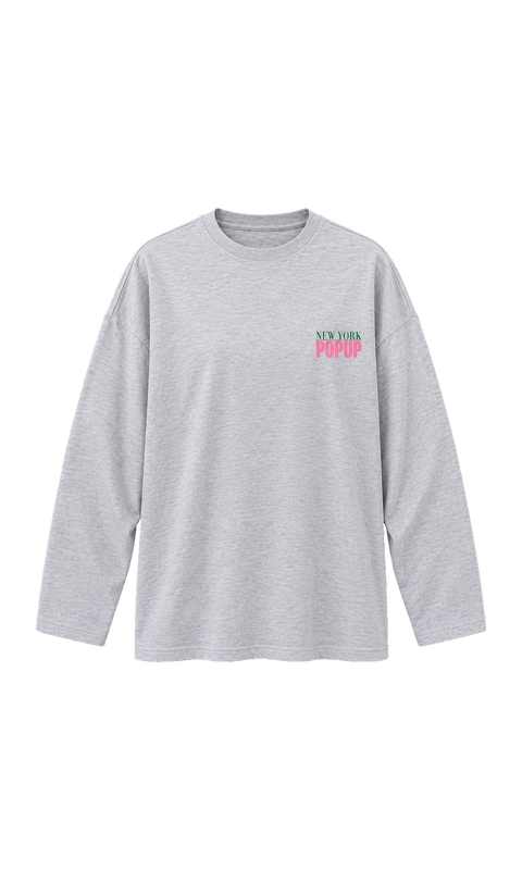 Oversized Longsleeve mit New-York-Print