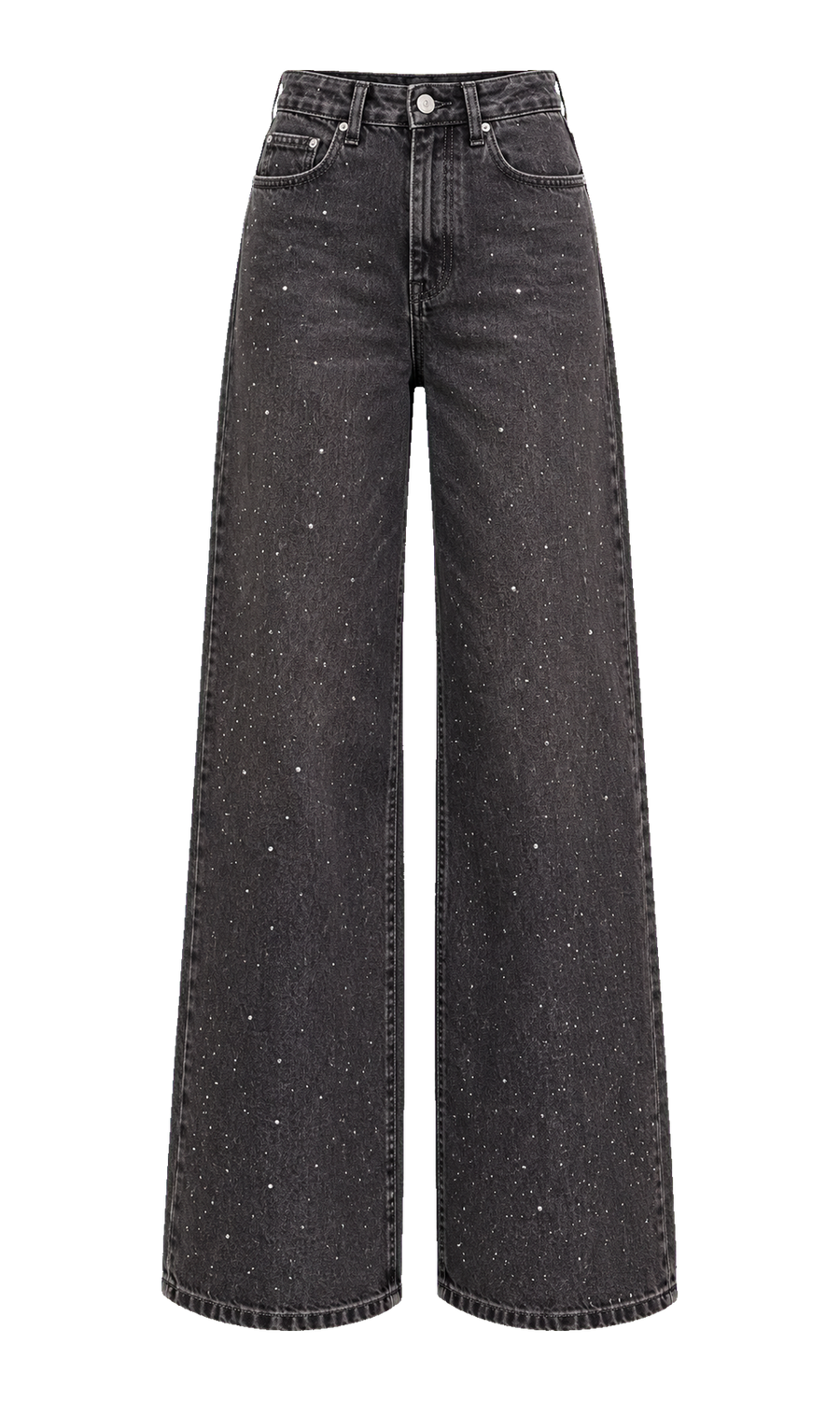Weite Jeans mit Verzierungen